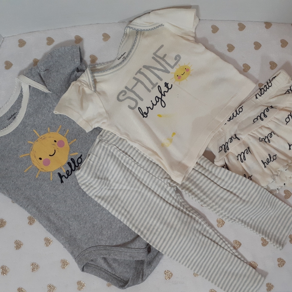 10/$40 Gerber 4pc. Baby Girl Outfit